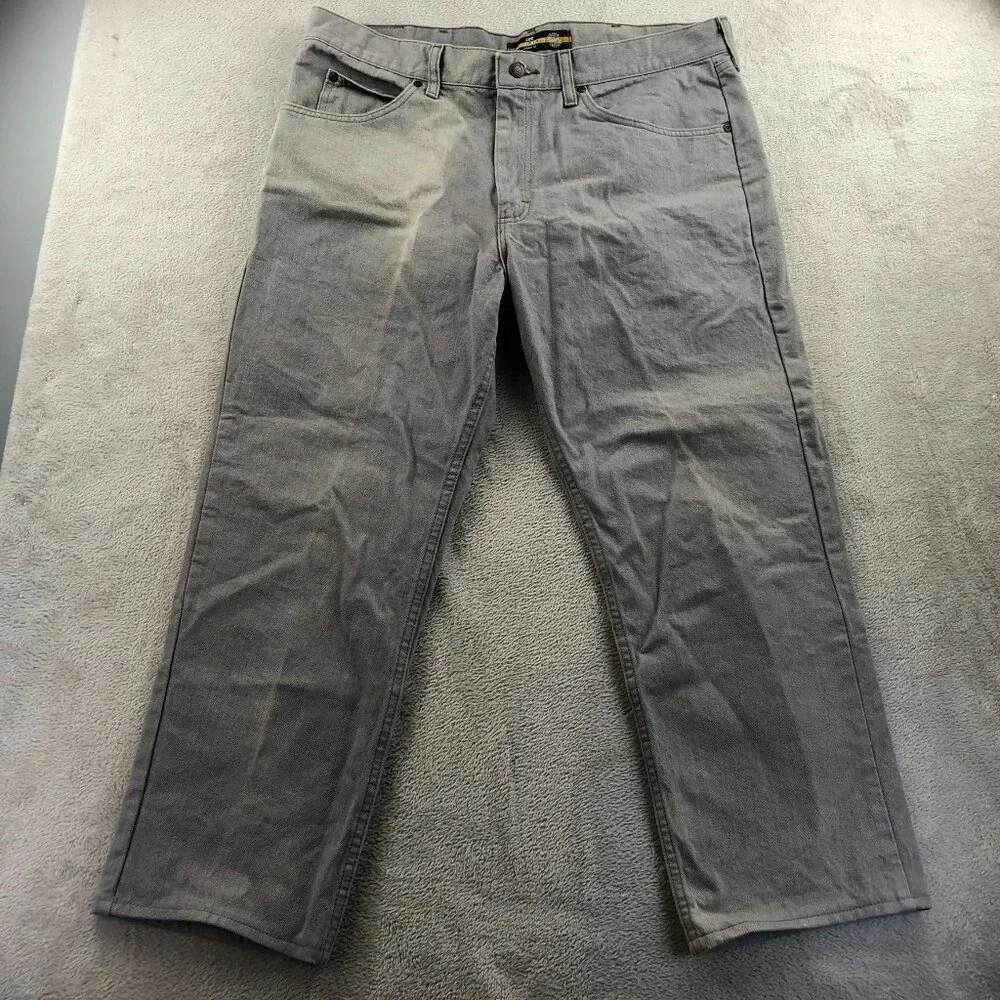 Lee Mens Jeans Size 38x29 Straight Leg Claassi Regular Fit Super Comfort Gray